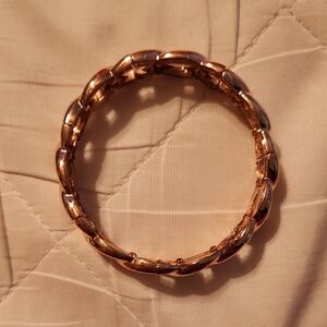 Gold Chain-Link Watch with Polished Finish